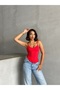 Women's Rope Strap Gathered Detailed Viscose Camisole Tank Top - 5