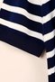 Men's Navy Blue Short Sleeve Ribbed Acrylic-Cotton Blended Knitwear T-Shirt - 4