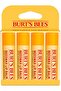 Moisturizing Lip Balm By Burt's Bees, Beeswax, 4 Tubes