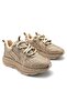 (Park Md) Women's Sneakers with Drop Stone Detail Beige - 2
