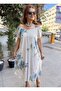 Clara Italian Floral Dress Beige