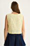 Women's Yellow Sleeveless Linen Blouse 3419-1 60282023 - 7