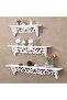 FFD Wall Floating Shelf 3pcs Set Modern White Floating Wall Shelves - 8