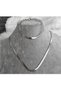 Steel Italian Scrunch Chain Necklace and Bracelet Set