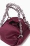 Tiny Nino Satin Mini Bag Handmade Pearl Handle Stylish Design - 3