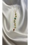 Women's Gold Drop Model Y Necklace Colorful Zircon Stone 7 Element Steel Necklace - 2