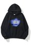 Unisex Girl Face Sweatshirt Hoodie Black