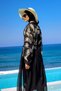 Black Full Length Kimono – Hijab Beach Outerwear Pareo Kaftan P2509