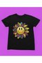 Stil-X Color Sun Printed Crew Neck 100% Cotton Girl's Tshirt White, Yellow, Black, Red