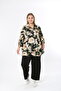 Women's Patterned Lycra Viscose Plus Size Shirt - 6