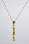 Orion 7 Element Geometric Gold Y Necklace - 3