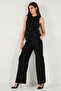 Wide Leg Mid-High Waist Wide Leg Fabric Pants Pants 6522974 - 3