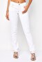 Women Regular Fit Solid Straight Leg Pants, White