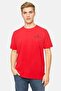 Men Crew Neck Short Sleeve Brand Logo T-Shirt, Red