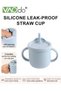 2-in-1 Baby Sippy Cup Easy to Hold Children's Straw Silicone Baby Snack Food Street Blue - 5