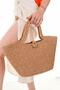 Women's Straw Bag Hand Braided Jute Straw Shoulder Beach Bag - 3