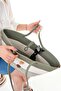 Women's Straw Bag Hand Braided Jute Straw Shoulder Beach Bag - 5