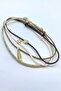 4 Pieces Fish Starfish Oyster Figured Gold Milk Brown Cream Summer Twisted Rope Anklet Set
