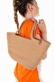 Women's Straw Bag Hand Braided Jute Straw Shoulder Beach Bag - 2