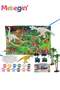 3D Dinosaur DIY Craft Kit with 4 Dinosaur Figurines 4 Cars and 1 Mat Educational Dinosaur Model Toys - 2