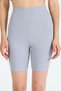 Gray Ribbed Biker Shorts Leggings 3005 - 3