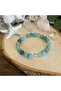 MULTI 18cm Emotional Healing and Inner Strength Fluorite, Aquamarine and Amazonite 8mm Stone Bracele - 4