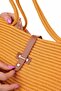Women's Straw Bag Hand Braided Jute Straw Shoulder Beach Bag - 3
