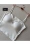 Chole Imported Cotton Chest Cut-Out Ring Covered Detail Ultra Comfortable Bustier with Thin Straps - 3