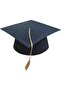 Graduation Cap with Gold Tassel, Classic Black, Pack of 3 - 3