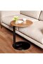 BtcFu Round Bedside Table, Coffee Table, Living Alone, Scandinavian Style, Easy Assembly, Compact, L