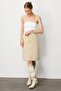 Women's Knitwear Short Skirt Beige - 2