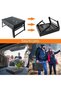 BBQ Barbeque Grill Outdoor, Portable Folding Charcoal Barbecue Desk Tabletop Stainless Steel Smoker - 8