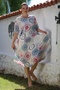 Italian Beige Short Sleeve Allover Printed Casual Oversize Woven Dress 120 60 - 3