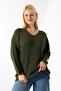 Women's Oversize V-Neck Knitwear Sweater - 5