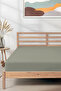 Certified Organic Cotton Fitted Sheet Apple Green L Single - Double L Knitted Combed Cotton