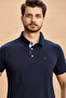 Barbados Navy Blue 100% Cotton Polo T-Shirt - 5