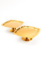 Luxury 2-Piece Daisy Gold Footed Cake, Cake, Cookie, Dessert, Treat, Dowry Presentation Serving Stand
