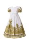 D' Daniela - Majestic Gold Abaya Dress - White - 2