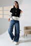 V-Neck Hooded Lace-Up Long Sleeve Two-Color Panel Button Soft Texture Design Stylish Knitwear Cardigan - 7
