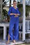 Organic Certified Cotton Cobalt Blue Casual Woven Bottom Top Set 55-110 65-65 - 8