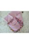 Handmade Crystal Drop Stone Beaded Writing, Cheesecloth Yemeni, Scarf, 4 Edges Embroidered