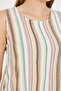 Women's Cream Patterned Sleeveless Skirt Ruffle Dress Arm-22K001142 - 4