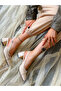 Own Beige Patent Leather Buckle 5 cm Heel Sandals - 2