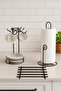 Yakut Metal Countertop Kitchen Set |   Cup Holder with Plate & Paper Towel Holder & Tray - 2