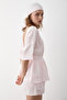 Pink 100% Cotton Back Bow Blouse Shorts Set - 30385 - 3