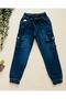 Children's Jogger Cargo Pocket Pack Jeans with Elastic Waist, Tight Fit [8-12 Years Old] - 5