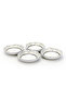 Ceramic ELANA 13cm Round Serving Bowl, White (Set of 4)