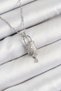 316L Steel Zircon Stone Lock and Dangle Key Model Silver Color Women's Necklace Tj-Bko10354