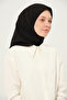 Poly Coton Square Scarf Black Cotton Breathable Fabric - 2