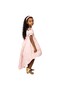 Girls Pink Tulle Floral Dress - 3